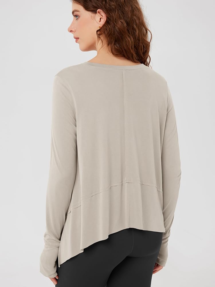 Amazon.com: ODODOS Long Sleeve Tee for Women with Thumb Hole