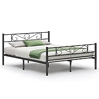 VASAGLE Struttura Letto Singolo, Letto a Doghe in Metallo per Materassi di 200 x 160 cm