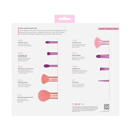 Miniatura 7 de Real Techniques Insta Artist - Kit de brochas para rostro, mejillas y ojos, kit de brochas de maquillaje, para base, rubor, bronceador, corrector y