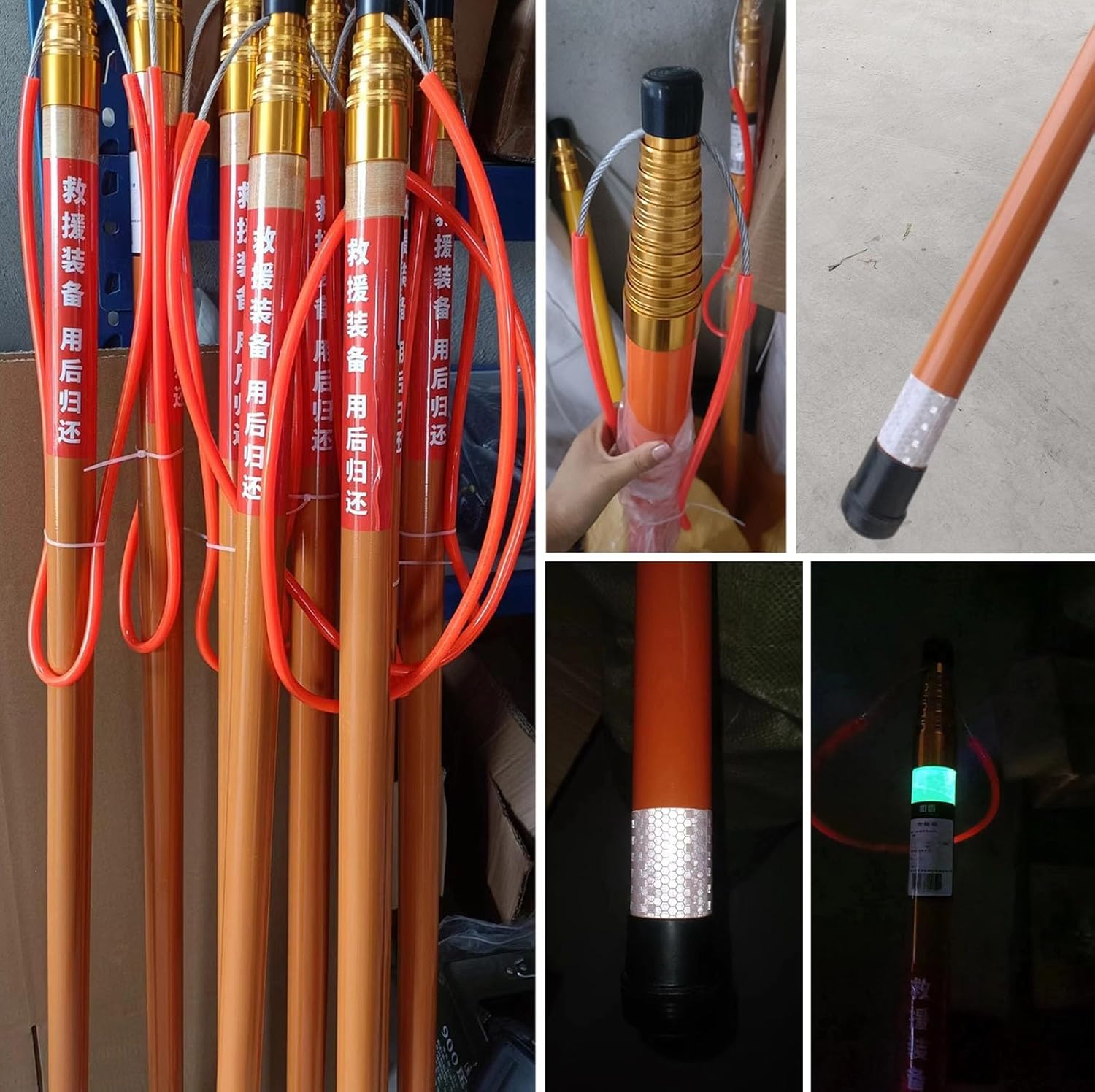 Emergency Rescue Pole Hook - Adjustable Lifeguard Safety Device for Pools, Portable Life-Saving Rod (1.2-5.5m/4.9ft-18ft), Essential Lifesaving Accessory