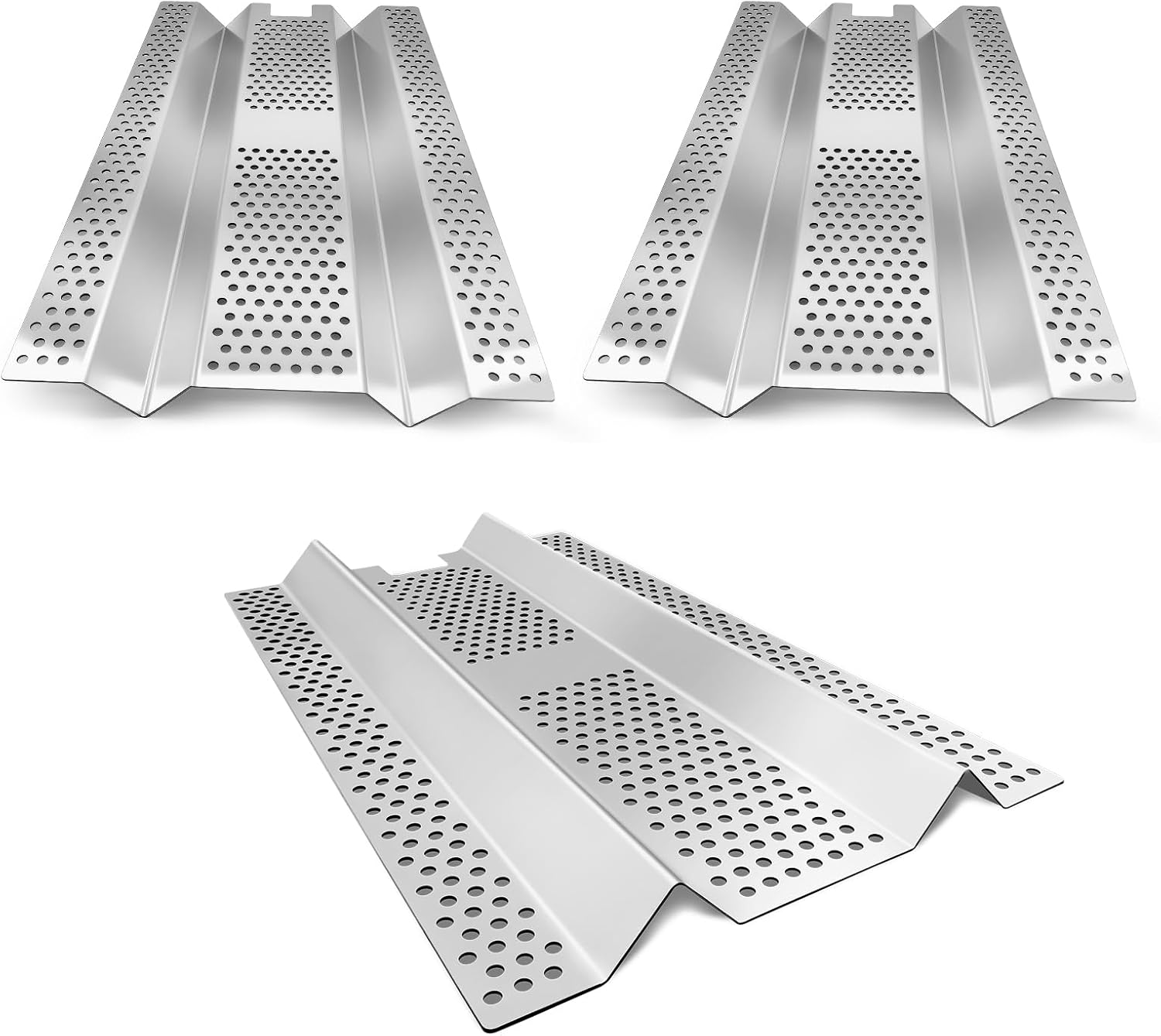 3-Pack 17.5-Inch Stainless Steel Heat Plates for Blaze Grills, Flame Tamer Shields Compatible with BLZ-3PRO/4PRO, BLZ-3PRO-LP/NG, BLZ-4PRO-LP/NG Gas Grills