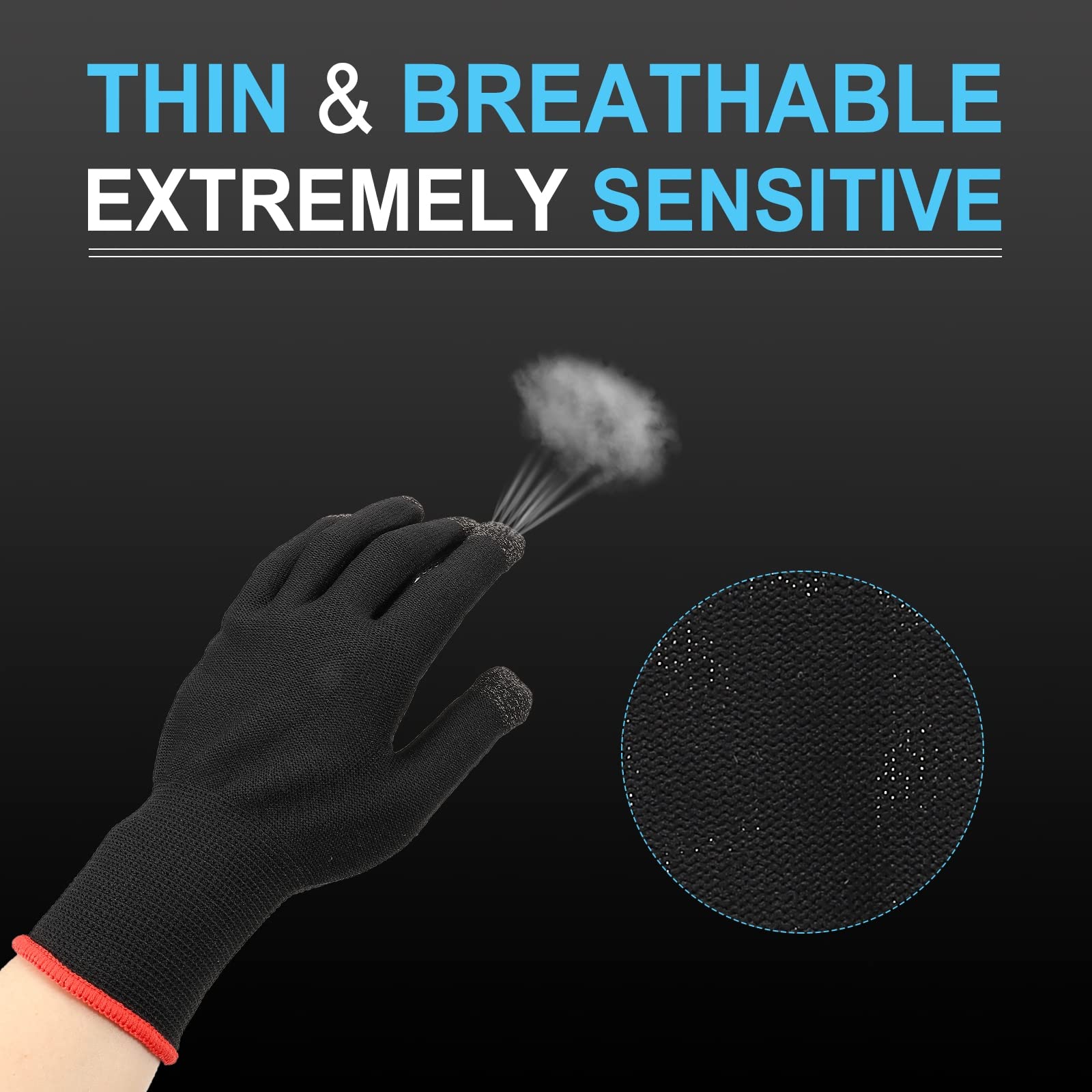 ❣️未使用❣️ゲームグローブ フィンガーゲーム通気性 防汗タッチ ブラック/レッド Amazon.co.jp: MECCANIXITY ゲームグローブ フィンガーゲームグローブ