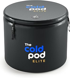 The Cold Pod Ice Bath Tub Elite Lite: XXL Cold Plunge Tub 155 Gallon with Rigid Lid for Athletes,Compatible with Cold Water Chiller,Easy Install and Portable Icy Plunge Tub with Carry Bag