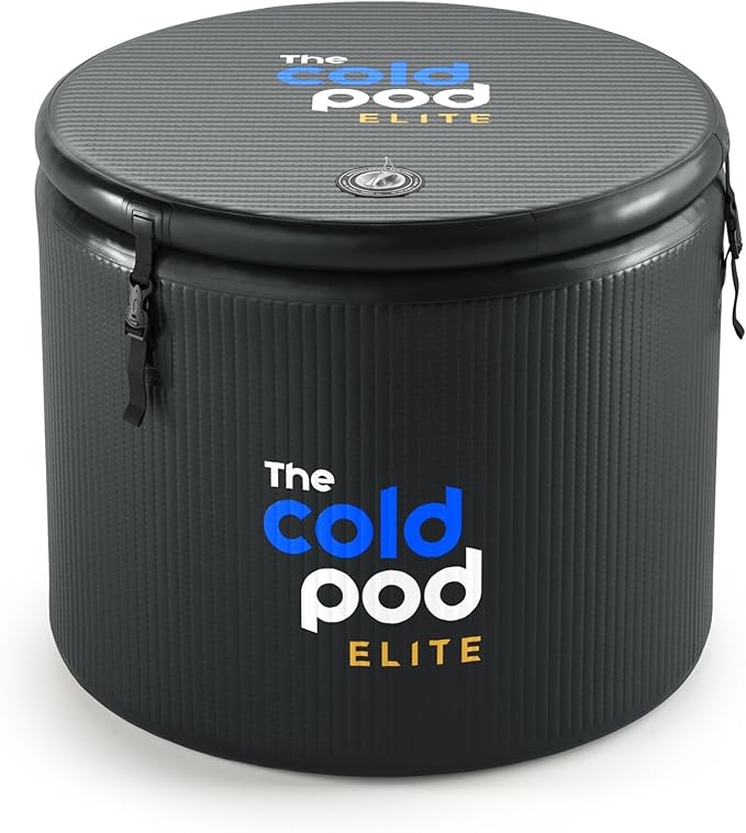 The Cold Pod Ice Bath Tub Elite Lite: XXL Cold Plunge Tub 155 Gallon with Rigid Lid for Athletes,Compatible with Cold Water Chiller,Easy Install and Portable Icy Plunge Tub with Carry Bag