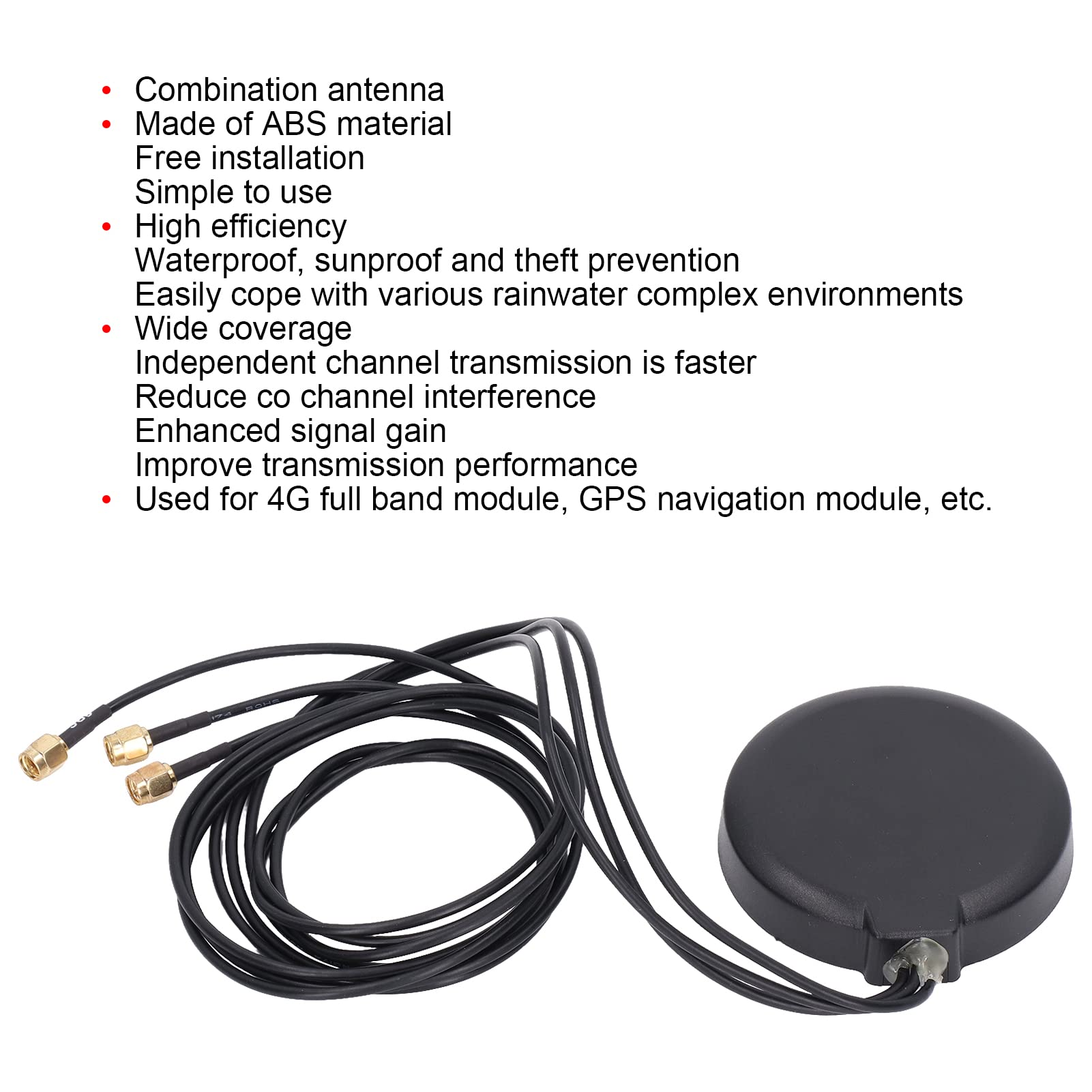 ABS Miedziana kombinacja Zewnętrzna wodoodporna antena GPS 4G 2.4G Antena do maszyny reklamowej