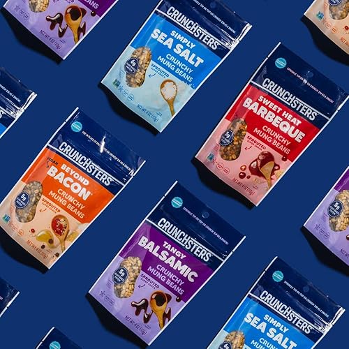 Vista 20 de Crunchsters Frijoles mungos germinados crujientes, proteína a base de plantas, superbocadillo y aderezo para ensalada, sin gluten, sin nueces