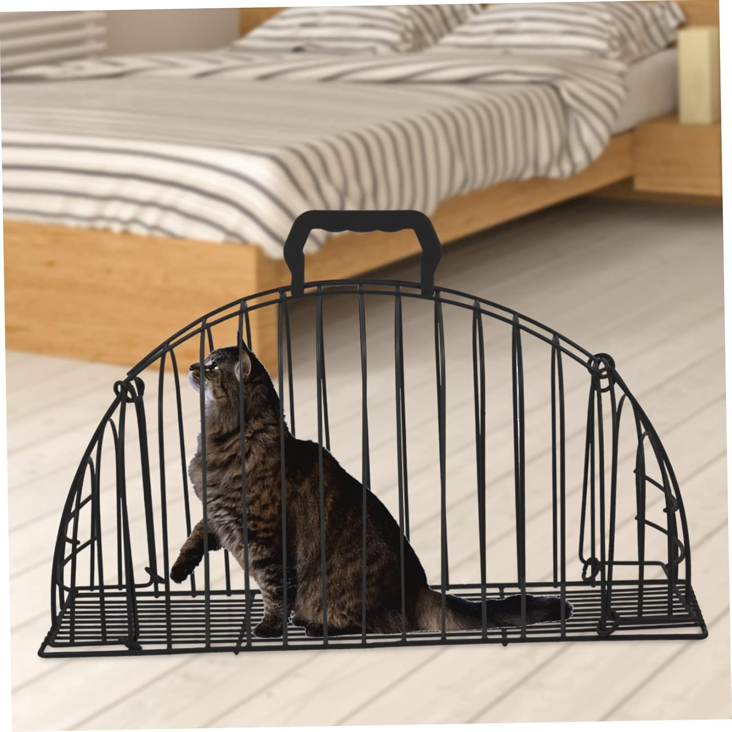 VANZACK Cat Grooming Cage Pet Shower Cage Sturdy Metal Drainage Netting Easy to Pet Supply