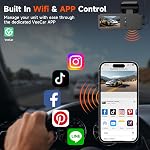 Dash Cam Front and Rear Camera, 4K+1080P Dual Channel Dashcam for Cars with Night Vision, G-Sensor, 24H Parking Mode, Loop Recording, Support 256 GB Max