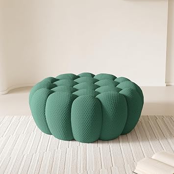 WJShome Bubble Couch Ottoman,42.52 Oversized Bubble Sofa Chair, 3D Honeycomb Modern Curved Couches for Living Room, Office, Apartment, Small Space,Green