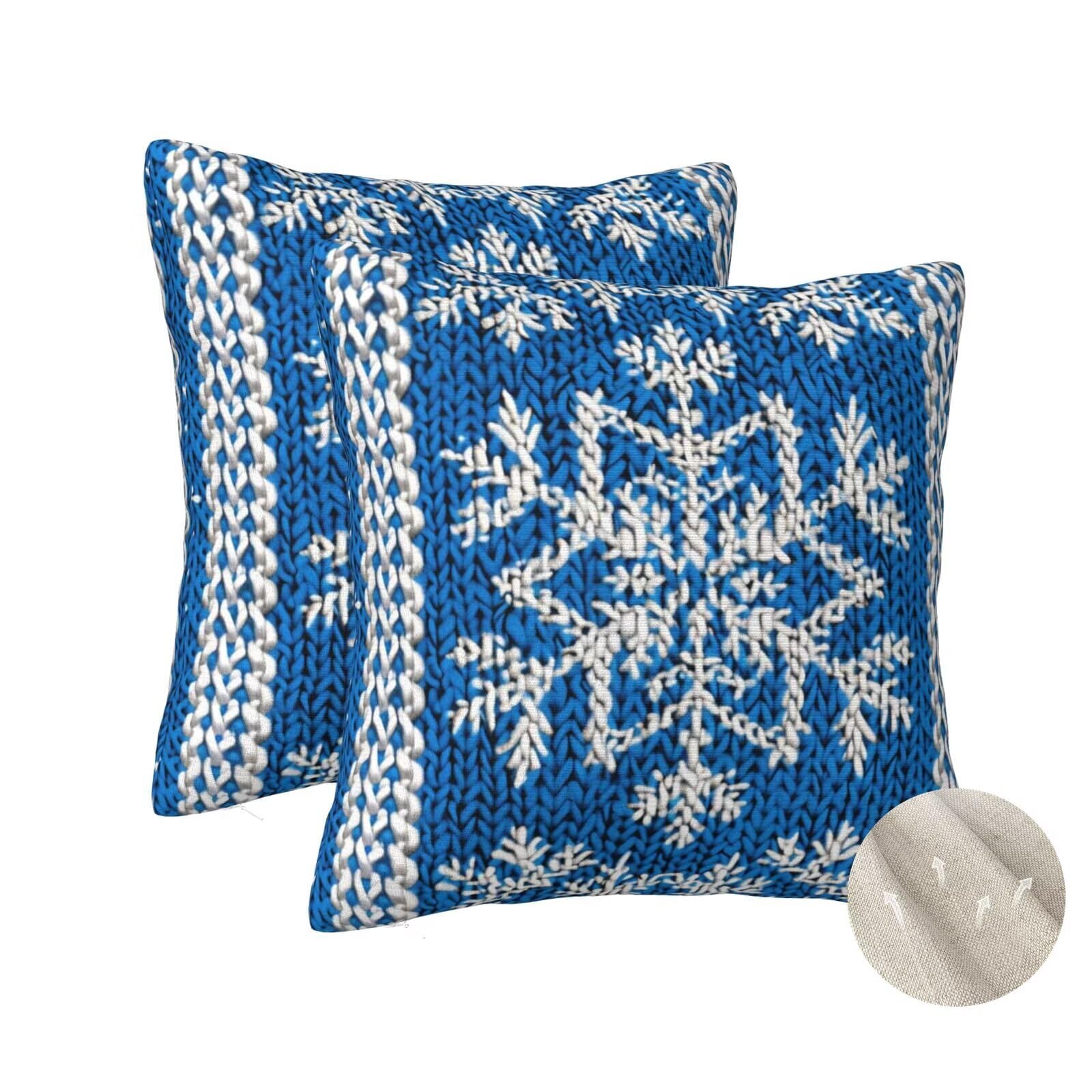 Housses de coussins scandinaves bleu marine 70x70 cm idée cadeau maison