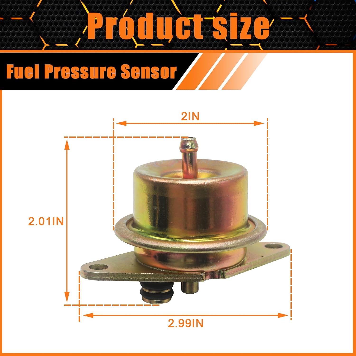 F4SZ9C968A Fuel Injection Pressure Regulator - 2.7BAR for Ford F-150 1994-1999 for F-250 1993-1999,Replaces PR162T, F4SE9C968AA, F4SZ9C968A, F4TE9C968BA, F4TZ9C968B, F5AZ9C968AA, ZZM113280