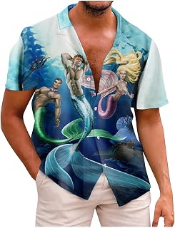 RebeSco Casual Short Sleeve V-Neck Spring Blouses Men Strapless Sport Shirt Cool Boxy Fit Patterns Cotton Crop Shirts Man
