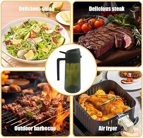 Miniatura 6 de Kitchen Maiden Dispensador de Aceite 2 en 1, Nuevo 2024 Kitchenmaiden Rociador de Aceite 2 en 1 para Cocinar, Botella Dispensadora de Aceite de