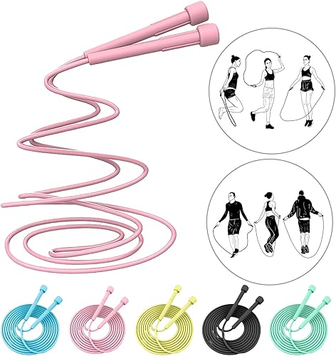 Miniatura 2 de Cuerda de saltar, Jumprope, cuerda de salto de plástico ajustable, ejercicios aeróbicos de fitness, resistencia de entrenamiento de velocidad, para