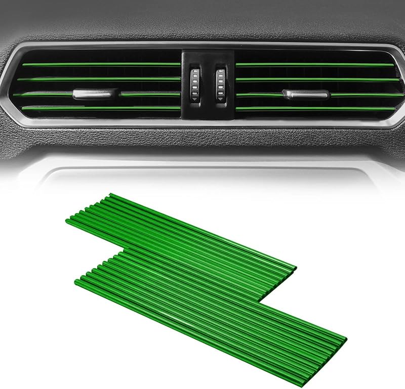 Acabamento Decorativo para Saída de Ar-Condicionado Automotivo FDCTSD Verde – 20 unidades