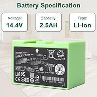 Micacorn 14,4V 36Wh 2500mAh Pótakkumulátor Roomba e és i Sorozathoz - Kompatibilis i3 i3+ i7 i7+ i8 i6 i4 e5 e6 Robotporszívókkal 3