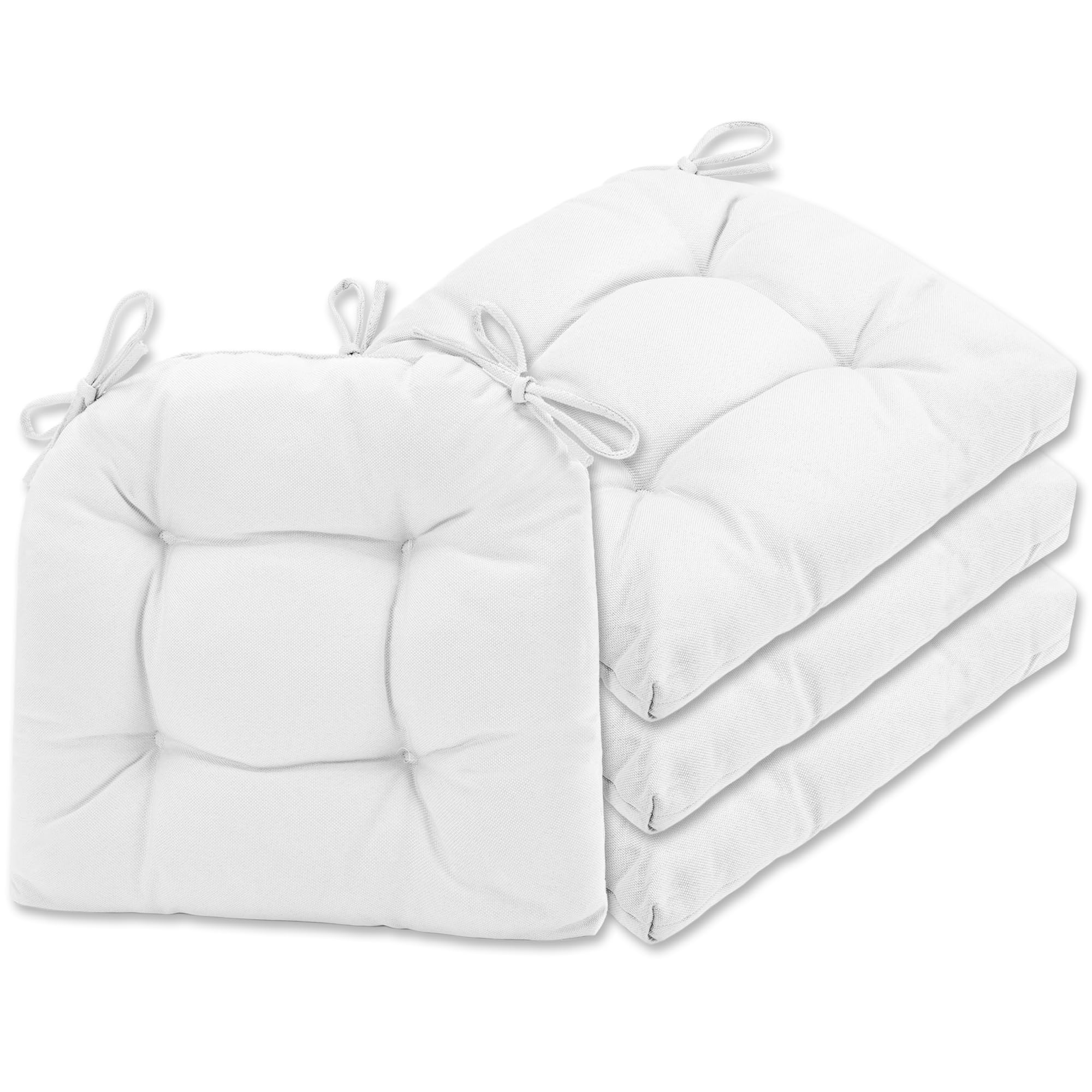 SQUARE MOON Chair Cushions for Dining Chairs, 3 Inch Thick Comfortable Kitchen Chair Pads, Dining Room Seat Cushions with Ties, Machine Washable, 17"