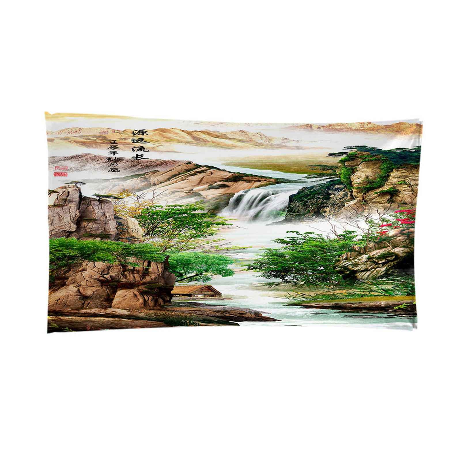 Telo Da Mare 3D Paesaggio Di Cascate Verdi Stampato Asciugamano Da Spiaggia 150x200cm Asciugamano Microfibra Grande Antisabbia Leggero Telo Mare Per Sport Piscina Viaggi In Famiglia Vacanze