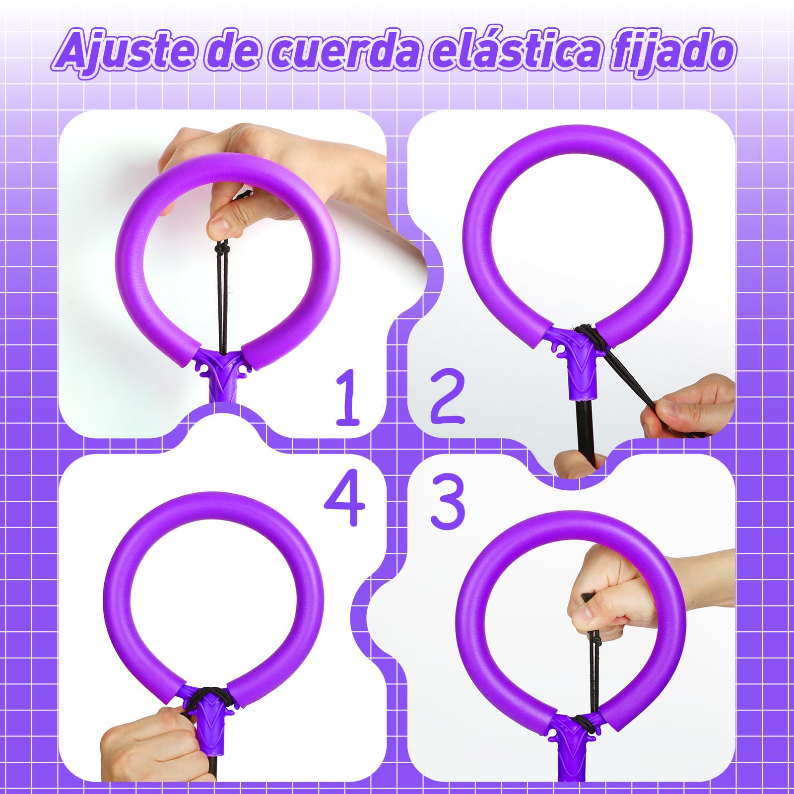 Bola de Salto de Tobillo Juguete Niña 6 7 8 9 10 11 Años Recargable Skip It Luminoso Regalos Juegos Niñas Bola Saltarina para Niños con Conteo de Vueltas Conteo de Calorías Conteo de Tiempo Violeta