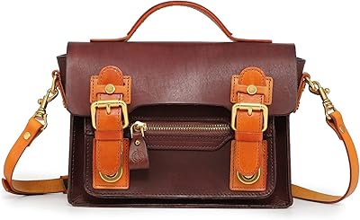 OLD TREND Genuine Leather Aster Mini Satchel Bag (Brown)