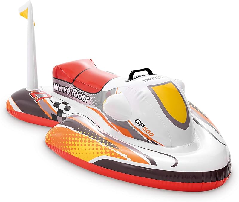 Flotador inflable para pileta Intex Wave Rider: Juguete de pileta para niños – Mango resistente – Capacidad de peso de 88 lb – 46" x 30.5” – Para mayores de 3 años