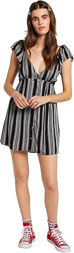 Volcom Vestido Sunrise Show NegroBlanco MD, NegroBlanco