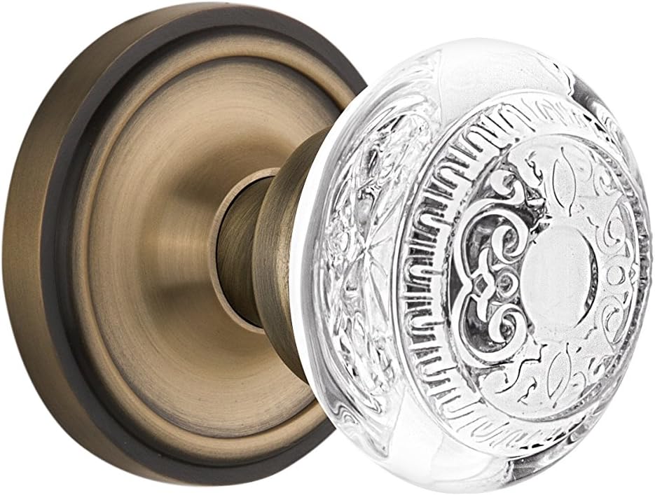 Nostalgic Warehouse 750692 Single Dummy Classic Rosette with Crystal Egg and Dart Knob, Surface Mounted, Oil-Rubbed Bronze