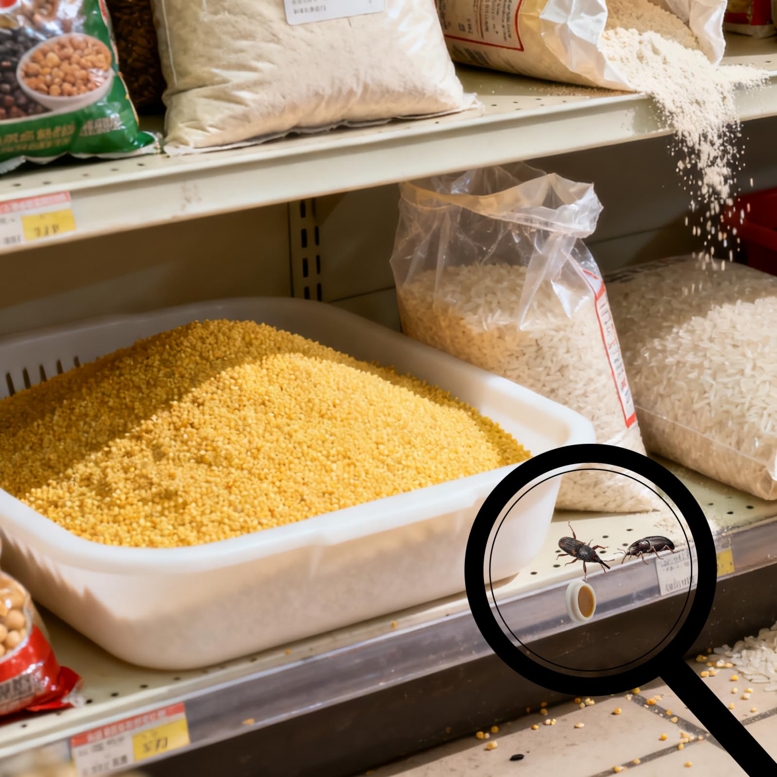Trappole per coleotteri per cereali, confezione da 8 pezzi, per la cattura senza tossine di parassiti striscianti
