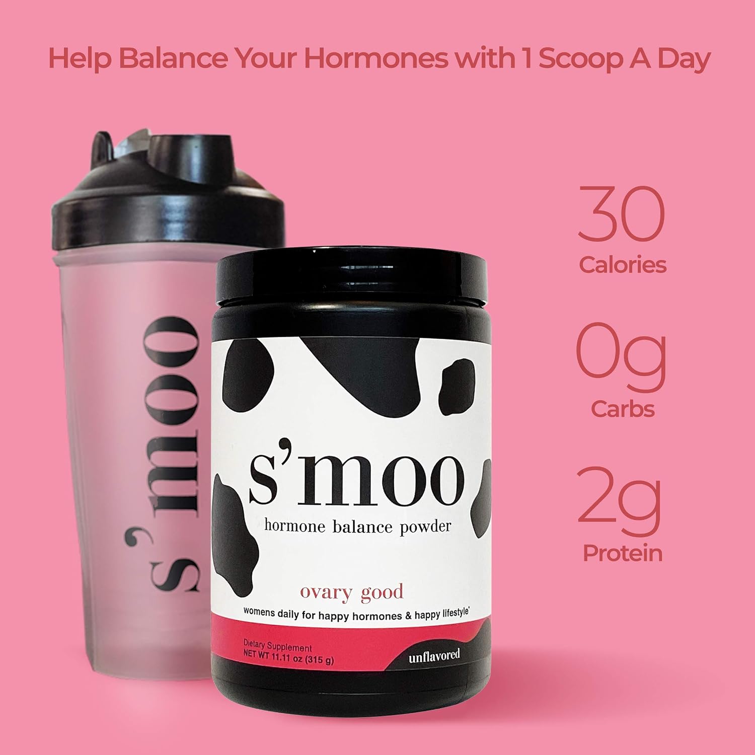 Ovary Good for Hormone Balance l Regulate Cycle, Aid Ovulation, Reduce PMS, Weight Management, Improve Energy & Complexion, Improve Fertility l Powder Supplement for Women l Made in USA (30 Servings)