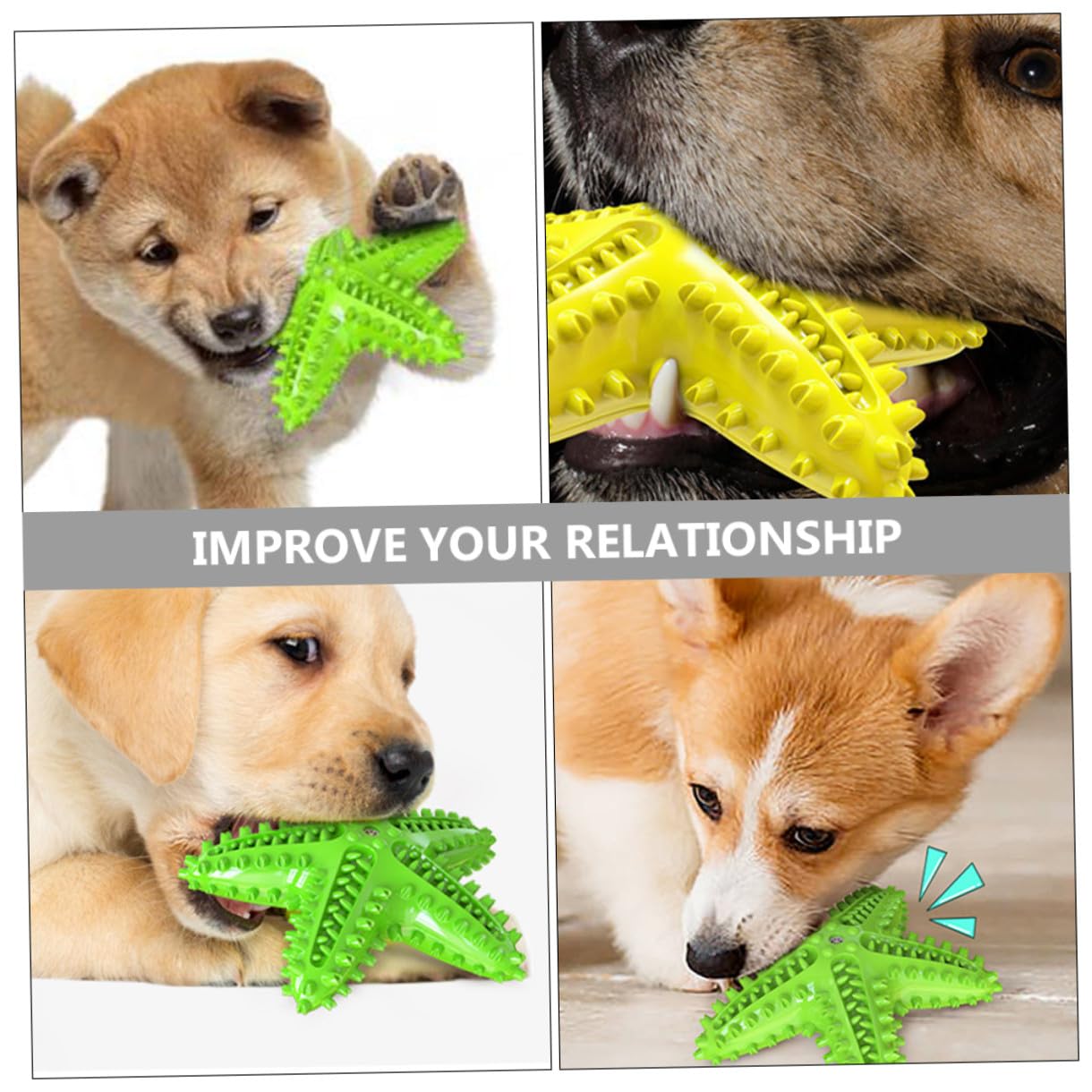 2 Piezas mordedores para Estrellas de mar Juguetes de Cepillo de para Perros Juguetes para Masticar Perros para Cachorros de Navidad para Cepillo de