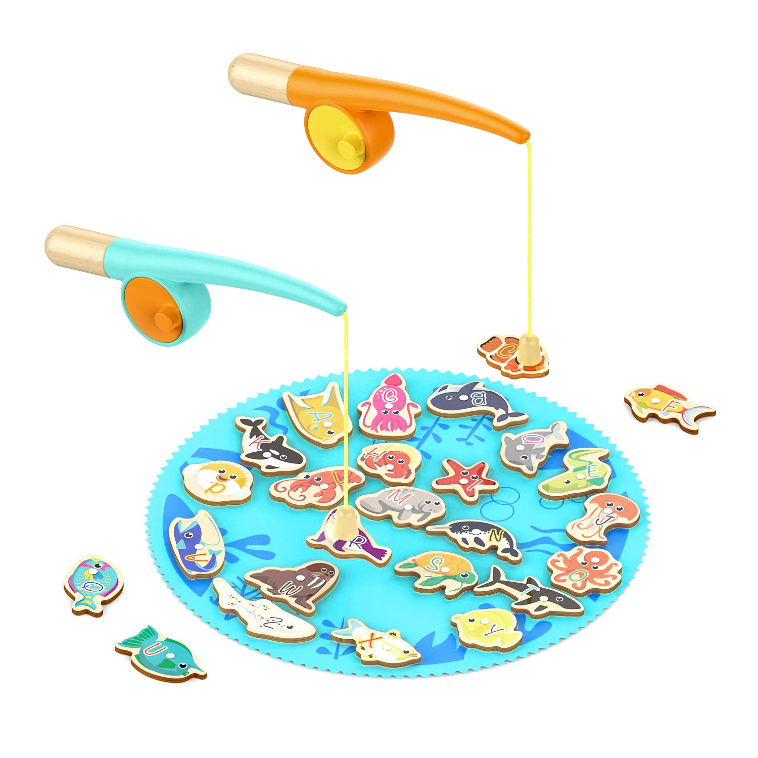 Amazon.co.jp: TOP BRIGHT 木製さかな釣りゲーム 2歳3歳4歳 お誕生日