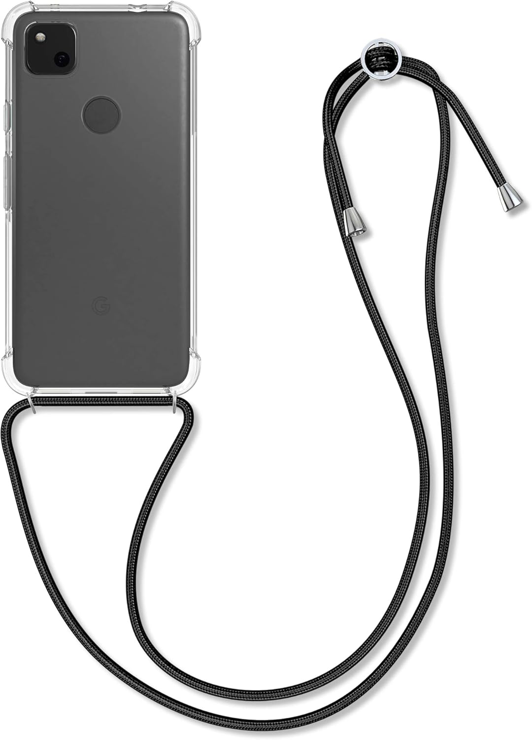 kwmobile Crossbody Case Compatible with Google Pixel 4a Case – Clear TPU Phone Cover w/Lanyard Cord Strap – Anthracite kwmobile Crossbody Case Compatible with Google Pixel 4a Case – Clear TPU Phone Cover w/Lanyard Cord Strap – Anthracite