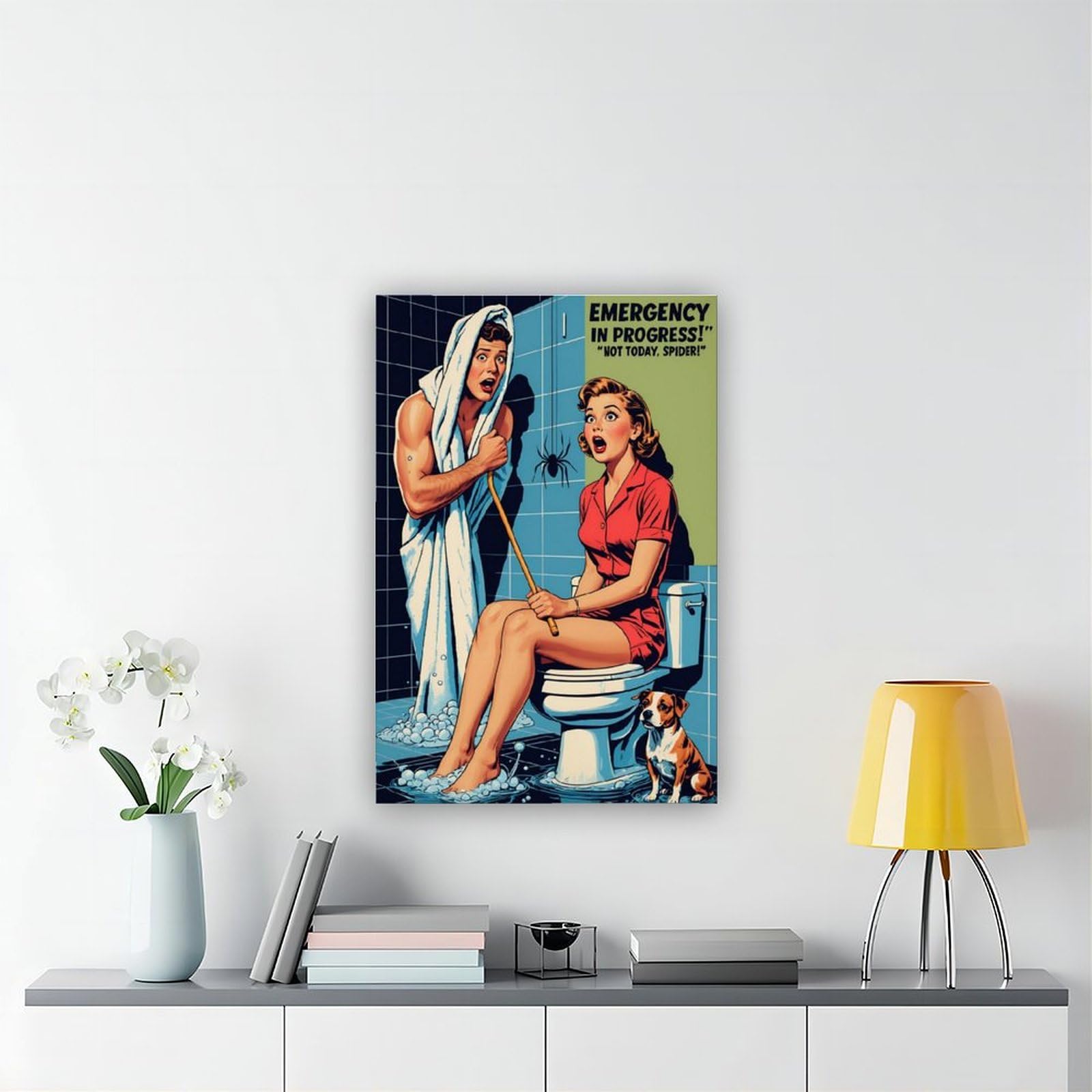 WLQZFRWV Impression sur toile style bande dessinée rétro pour salon, chambre à coucher 40 x 60 cm