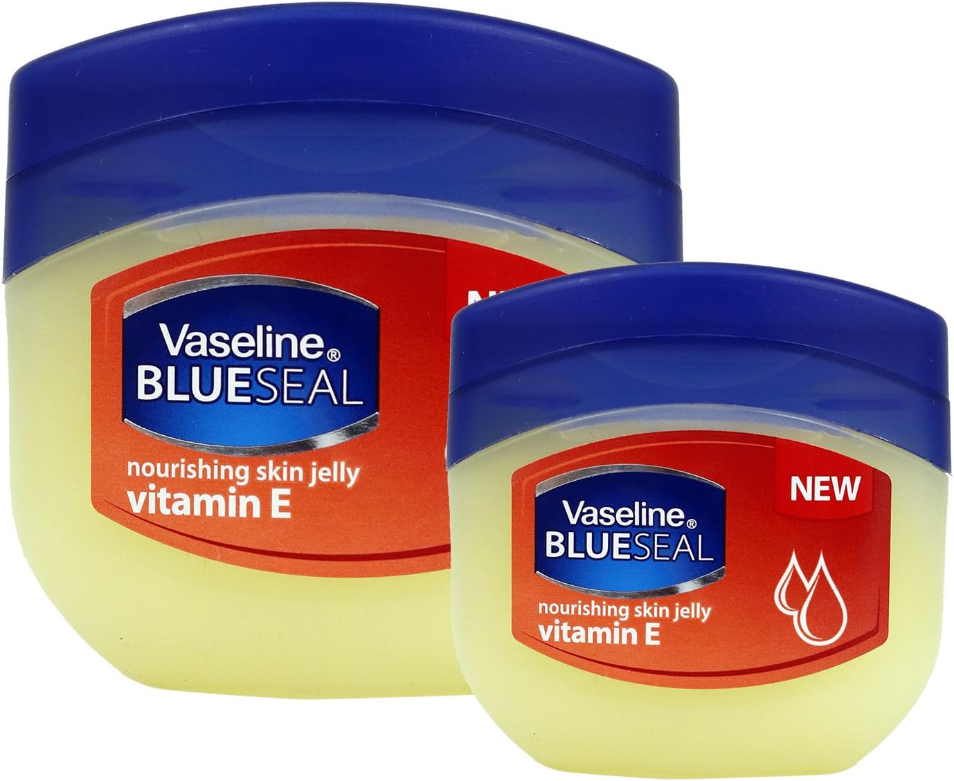 (2 PACK) VASELINE BlueSeal Gentle Petroleum Jelly (Vitamin E), Lip therapy Portable Small Vaseline 3.38oz