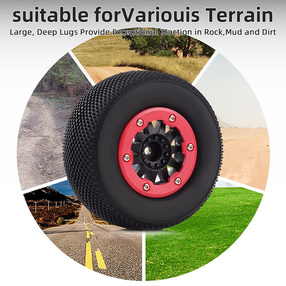 KLHYTGFA 4 Stück for 110 mm 1/10 Short Course Truck Reifen
