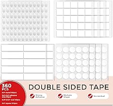 360pcs Nano Double Sided Tape for Wall 0.8" Sticky Dots Mounting Putty Two Sided Adhesive Museum Putty Multi-Shape Sticky Tack No Traces - Crafts Poster Decoration Picture Hanging Crafting Party