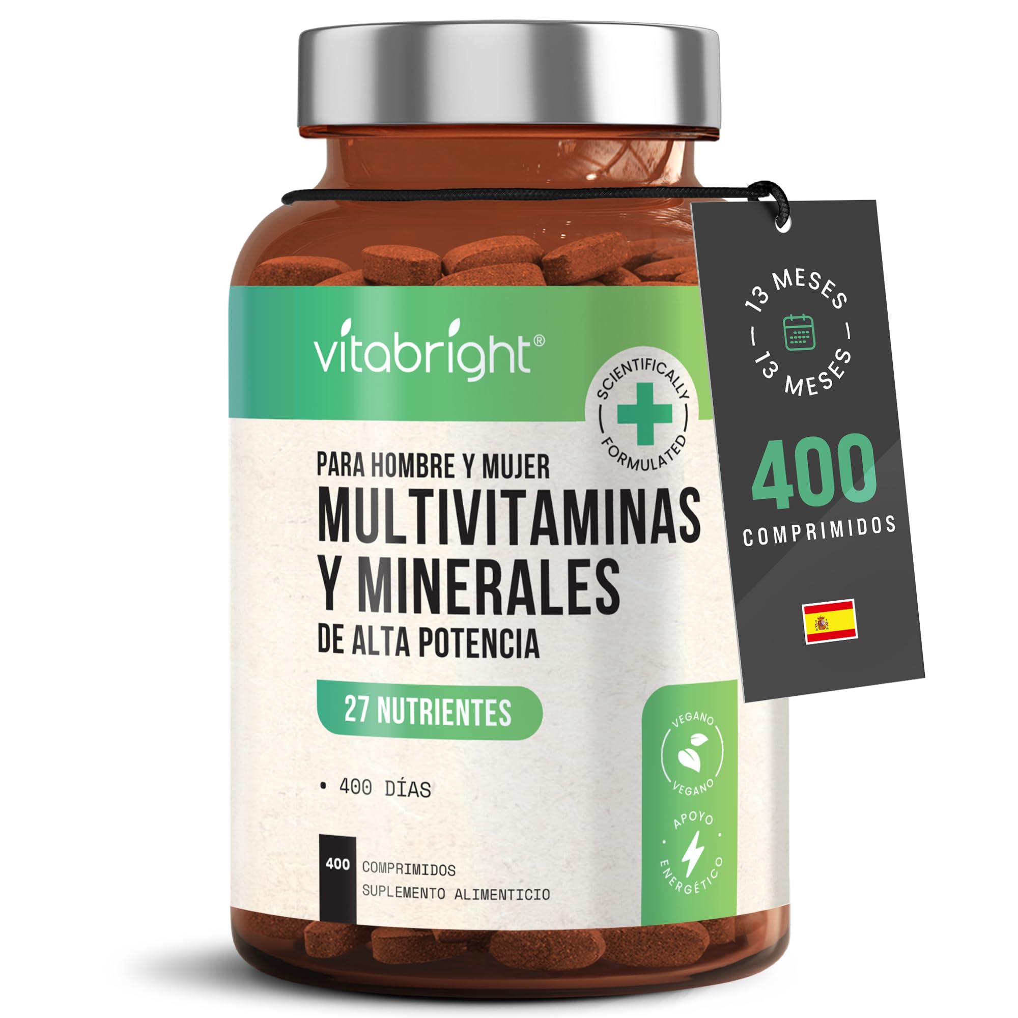 Multivitamin Tabletten Hochdosiert | 27 Vitamine & Mineralstoffe A–Z | 400 Tabletten