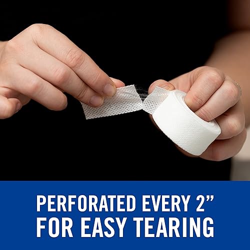 Miniatura 5 de Nexcare Cinta de primeros auxilios suave y elástica, ayuda a mantener las lesiones limpias y protegidas, 1 pulgada x 6 yardas