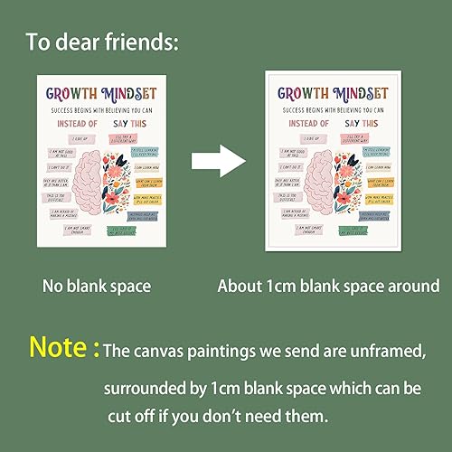 Miniatura 6 de uoyien Pósteres de salud mental mental para aula, terapia de sala de asesoramiento, decoración de pared, afirmaciones, citas, lienzo para pared,