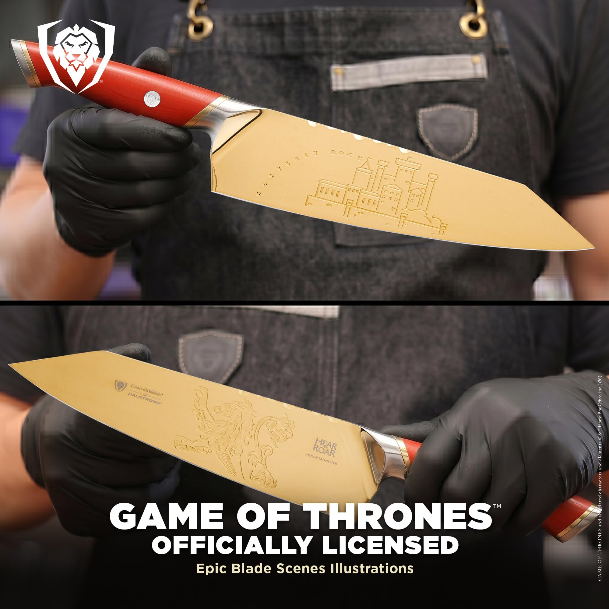 Dalstrong Game of Thrones Lannister 8" Chef Knife — Amazon image 5