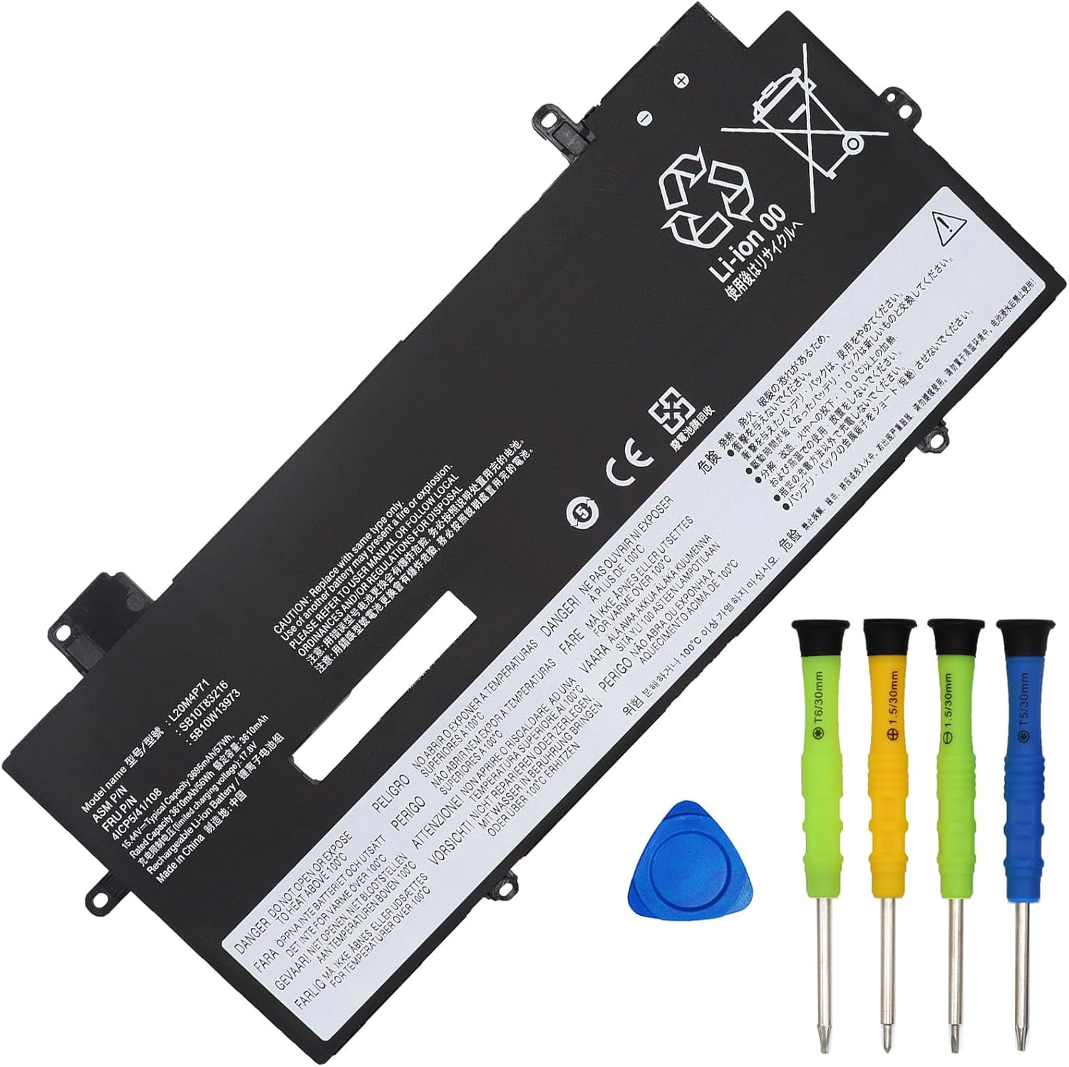 L20C4P71 L20M4P71 Battery Replacement for Lenovo ThinkPad X1 Carbon 9th 10th 11th Gen,ThinkPad X1 Yoga 6th 7th 8th Gen 2021 2022 2023 Series Laptop Battery SB10T83216 5B10W13973 57Wh