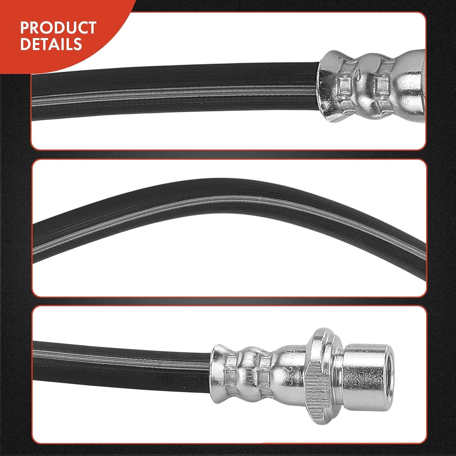 A-Premium Front Driver or Passenger Brake Hydraulic Hose Compatible with Toyota Models - Tundra 2007-2020, Sequoia 2008-2019 - Replace# 90947A2016