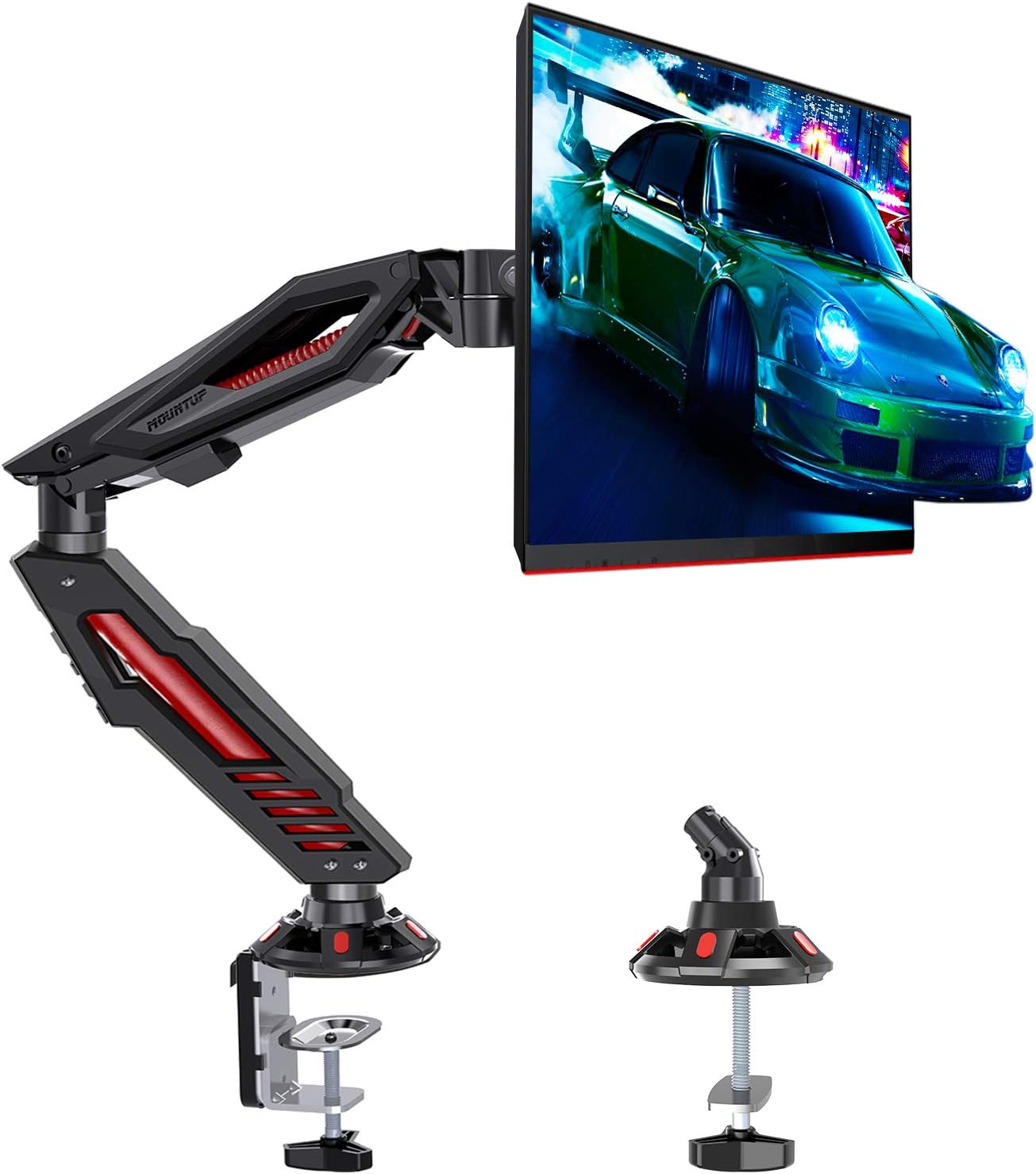 Black Friday - 70% OFF MOUNTUP Single Monitor Desk Mount - Gaming Monitor Arm Stand Mount, Adjustable Monitor Mount for 1 LCD Screen Up to 32 Inch with Clamp, Grommet Base, Holds Up to 17.6lbs MU0027 Exclusive Special MOUNTUP Single Monitor Desk Mount - Gaming Monitor Arm Stand Mount, Adjustable Monitor Mount for 1 LCD Screen Up to 32 Inch with Clamp, Grommet Base, Holds Up to 17.6lbs MU0027