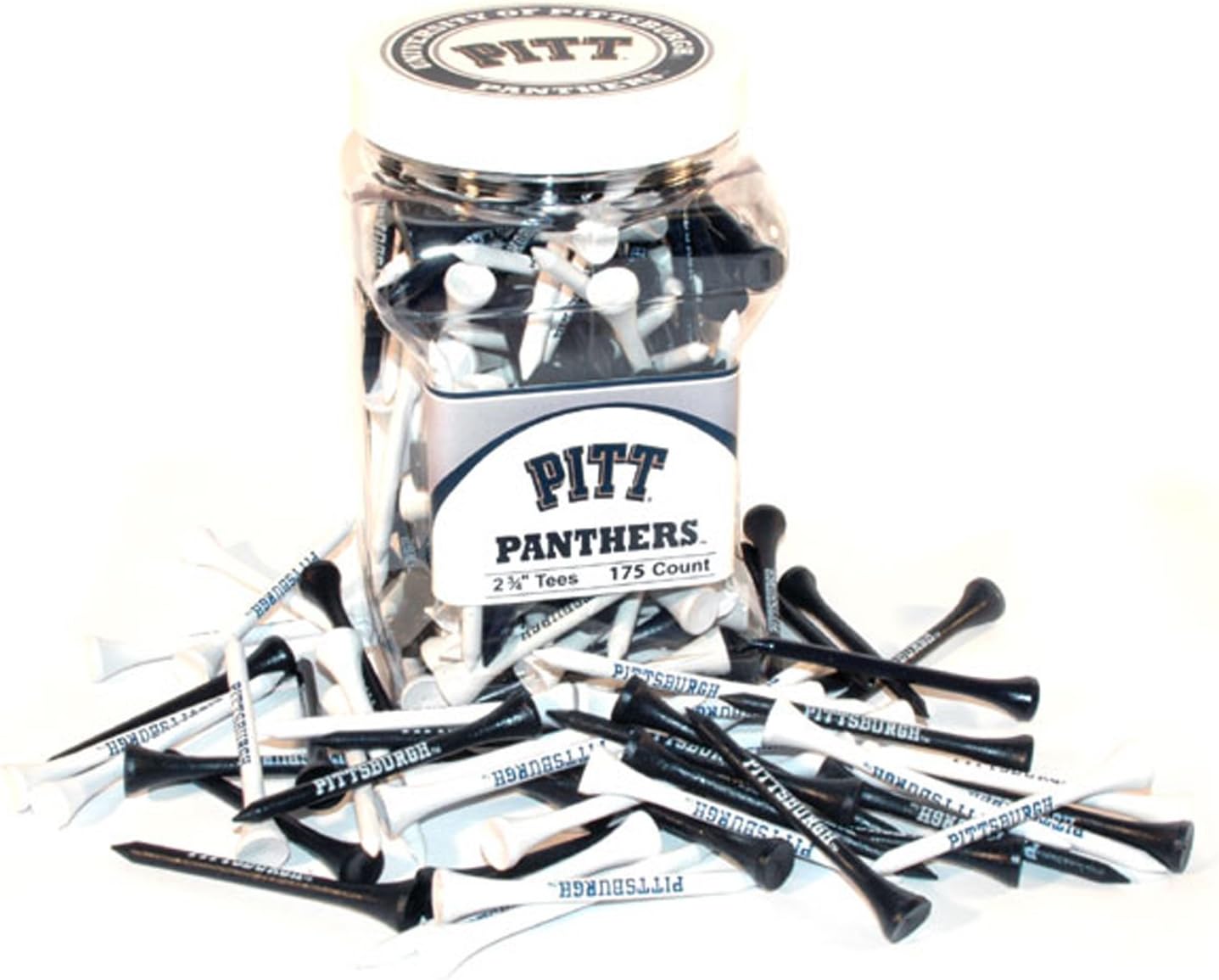 Team Golf NCAA 2-3/4" Golf Tees, 175 Pack, Regulation Size, Multi Team Colors