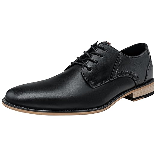 Jousen Sapatos sociais masculinos de couro formal Oxford Derby sapatos Brogue Wingtip retrô para homens
