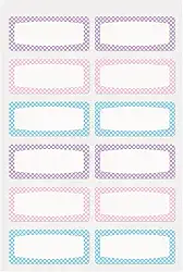 Avery Etiquetas para nome em tecido que não precisa passar, desenhos pré-impressos e pastéis macios, apenas escrita à mão, 24 etiquetas pré-impressas (40775)