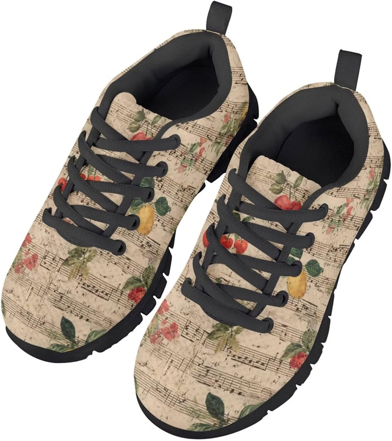 Funnydude Cute Print Girls Walking Shoes Kid Casual Tennis Shoes Breathable Footwear