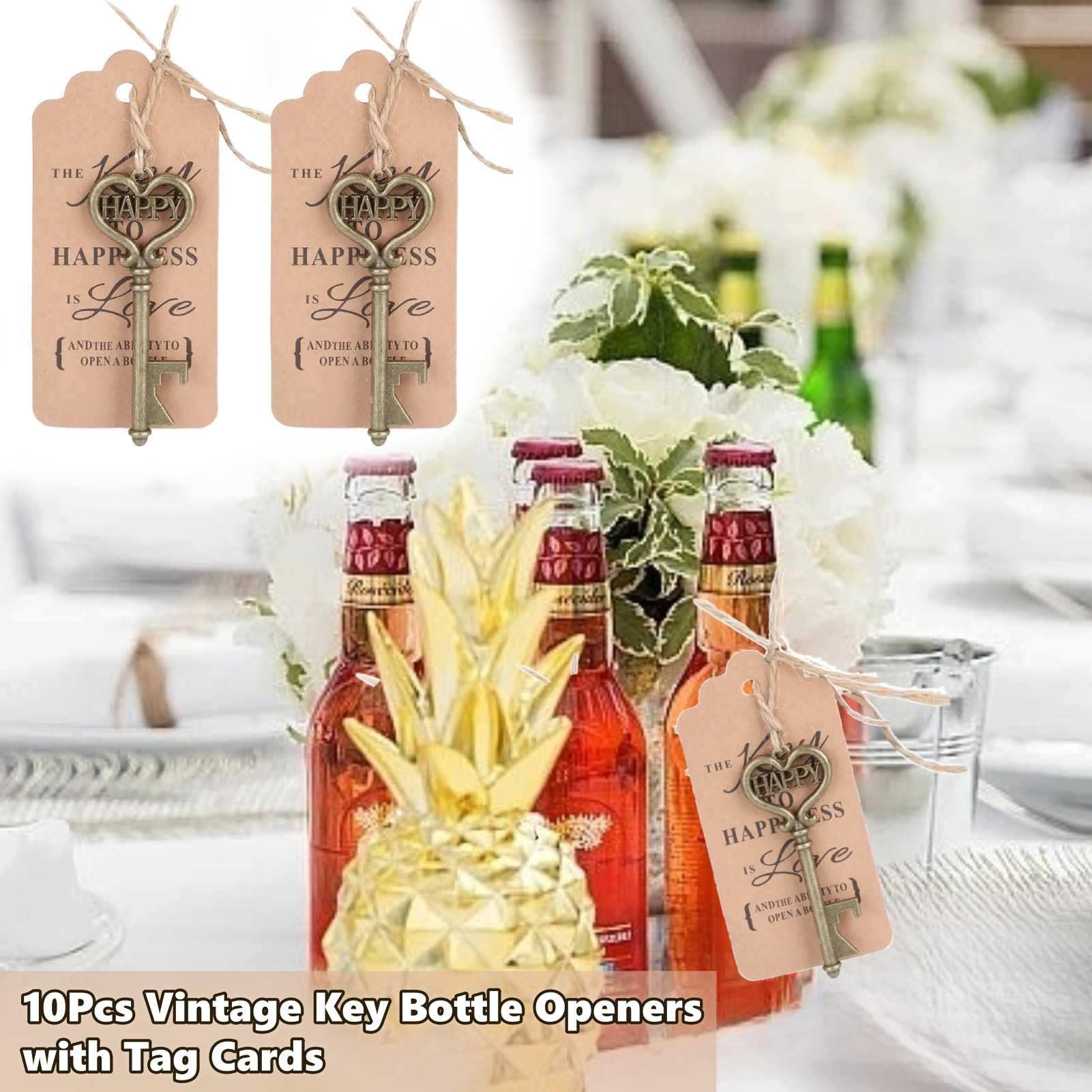 50-teiliges Gastgeschenk Set Hochzeit - Vintage Flaschenöffner Mit Organza Beuteln