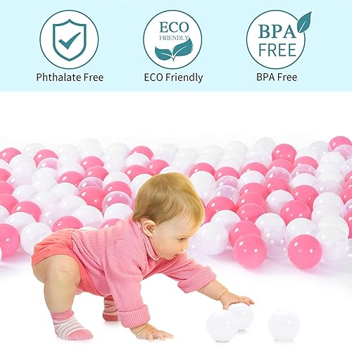 Miniatura 2 de STARBOLO Pelotas para hogueras  Paquete de 100 bolas de plástico para hogueras de pelotas, bolas suaves sin BPA no tóxicas para niños de 1 a 3 años