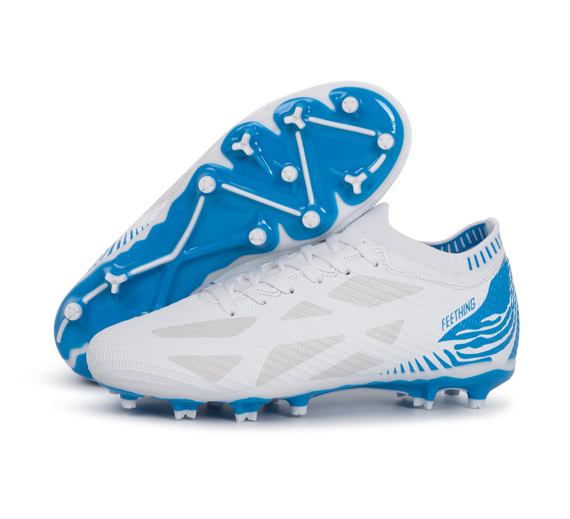 Womens Soccer Cleats Firm Ground Outdoor Athletic Football Boots Lightweight Soccer Shoes for Youth Girls